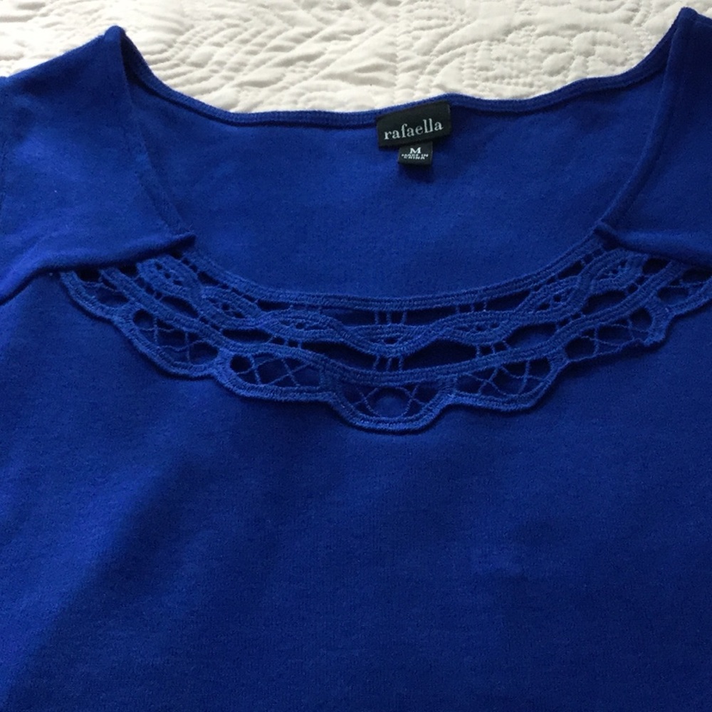 Rafaella - Royal Blue Sleeveless Pullover Top - Picture 6 of 7